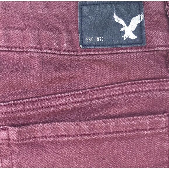 AMERICAN EAGLE Shortie Purple Shorts MULBERRY Cut Off SUPER STRETCH Size 2 / 28” - Picture 5 of 5